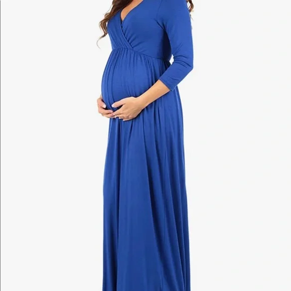 Dresses | Mother Bee Maternity Dress In Royal Blue | Poshmark